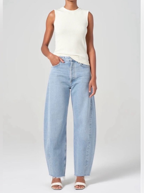 Agolde Denim - Agolde Light Wash Wide Leg Flare Jeans